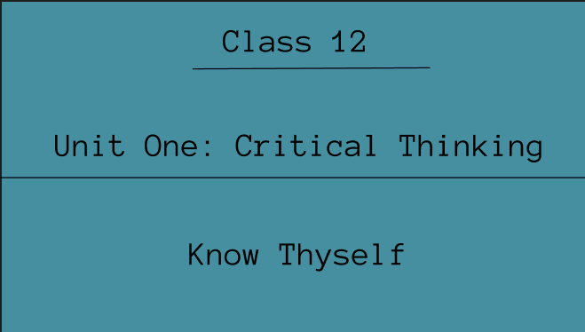 critical thinking class 12 exercise unit 1