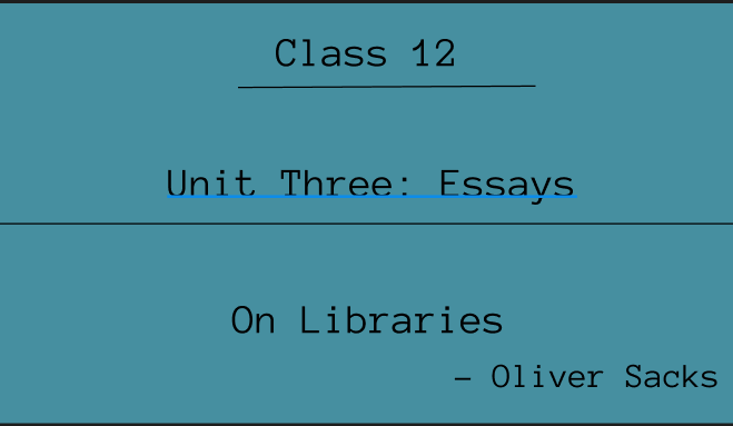 On Libraries Exercise: Questions and Answers | NEB Class 12 English